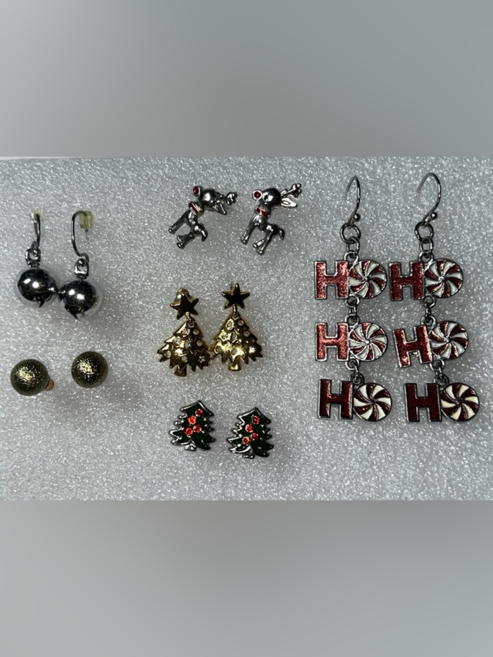 Holiday Christmas Earrings 6 Pairs